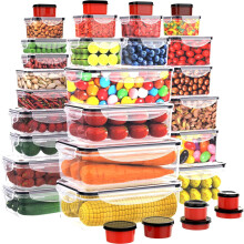 66-delers sett med lufttette beholdere for matoppbevaring (190-75 ml), stablebare, BPA-frie, lekkasjesikker, mikrobølgeovnsikker, kompatibel med