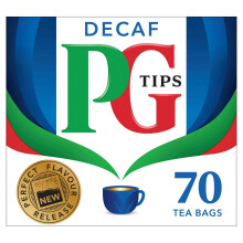 PG Tips Decaf 70 Pyramid Bags 203g (Pack of 6)