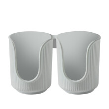 Plastic Kitchen & Bathroom Cup Holder Organizer with Vertical Stripes – Compatible with Standard Paper Cups