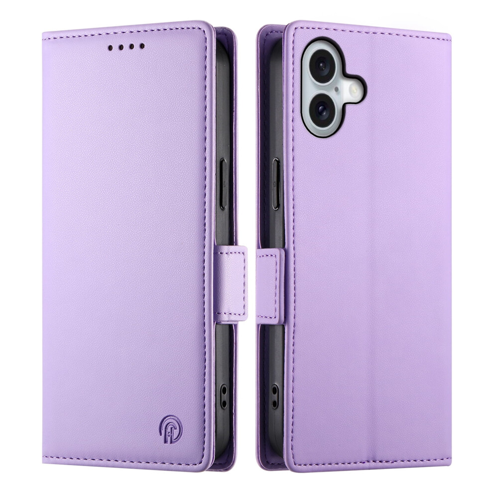 Wallet Case For Iphone 16 6.1" (2024), Pu Leather Folio With Magnetic Closure, Card Holder & Kickstand Â Compatible With Iphone 16 Purple 9341593597029