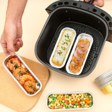 5-Pack Disposable Aluminum Baking Pans for Oven, Microwave, Air Fryer – Compatible with Cakes, Brownies, Bread, Meatloaf