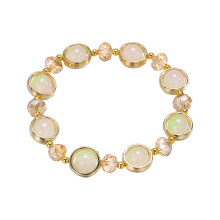 Gradient Crystal Glass Bracelet Coloured Glaze Bracelet String For The Girl'S Classmates And Friends Gift bracelet making kit for girls, 2PCS