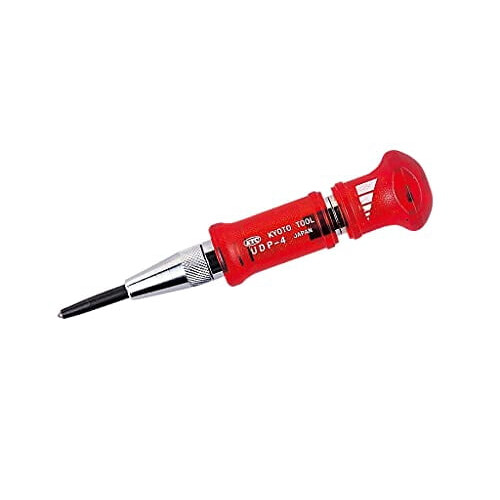 Auto Punch Tool High Carbon Steel Red Silver Plastic Rubber