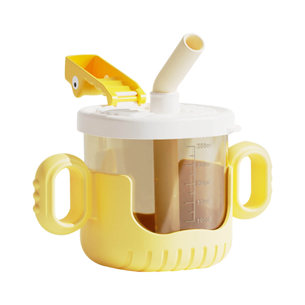 Weighted Straw Trainer Cup with Flip-Top, Silicone Sippy Cup, Soft Spout, Leak-Proof, Clear Scale – Compatible with Standard Cups