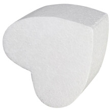 Heart Shaped Foam Dummy Cake 1 Pack White Practice Decorating Skills 11.8x9.8x2 Inches