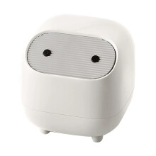 Mini Double-Layer Small Garbage Can with Lid, Lightweight & Easy to Clean, for Home/Bedroom/Living Room, White, 6.5x6.5x6.69''