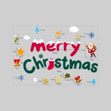 Christmas Magnetic Garage Door Sticker Snowman Pine