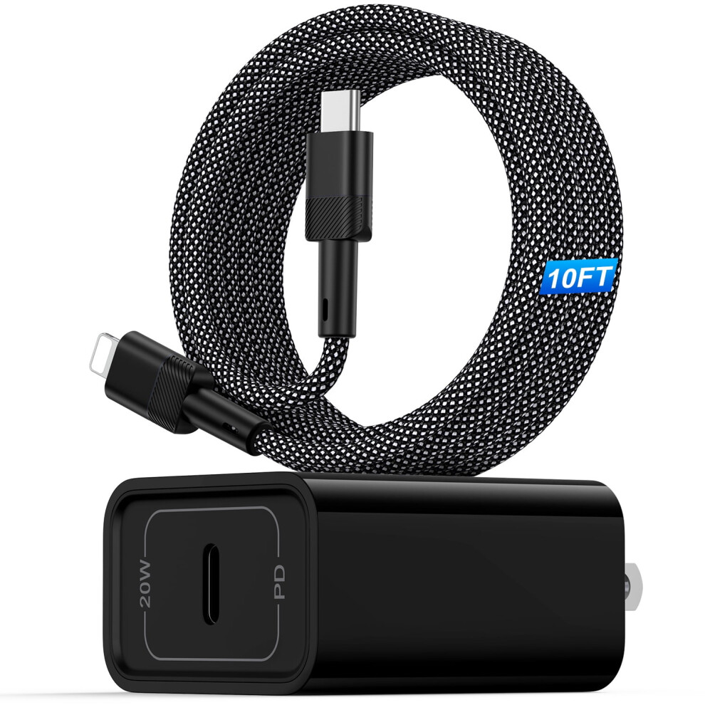 20W Usb-C Pd Charger Block With 10Ft Usb-C To Lightning Cable, Compatible With Iphone 14 9130661038751