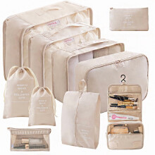 10/7 Pcs Set Travel Organizer Storage Bags Suitcase Packing Cubes Cases Portable Wardrobe Luggage Clothes Shoe Pouch Fold