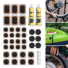 Kit de reparare a patch-urilor pentru anvelope interioare de bicicletă, patch-uri pentru perforații de țeavă, aderență puternică,