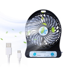 Small Quiet USB Rechargeable Bladeless Table Fan, Compatible with Desktop & Bedroom