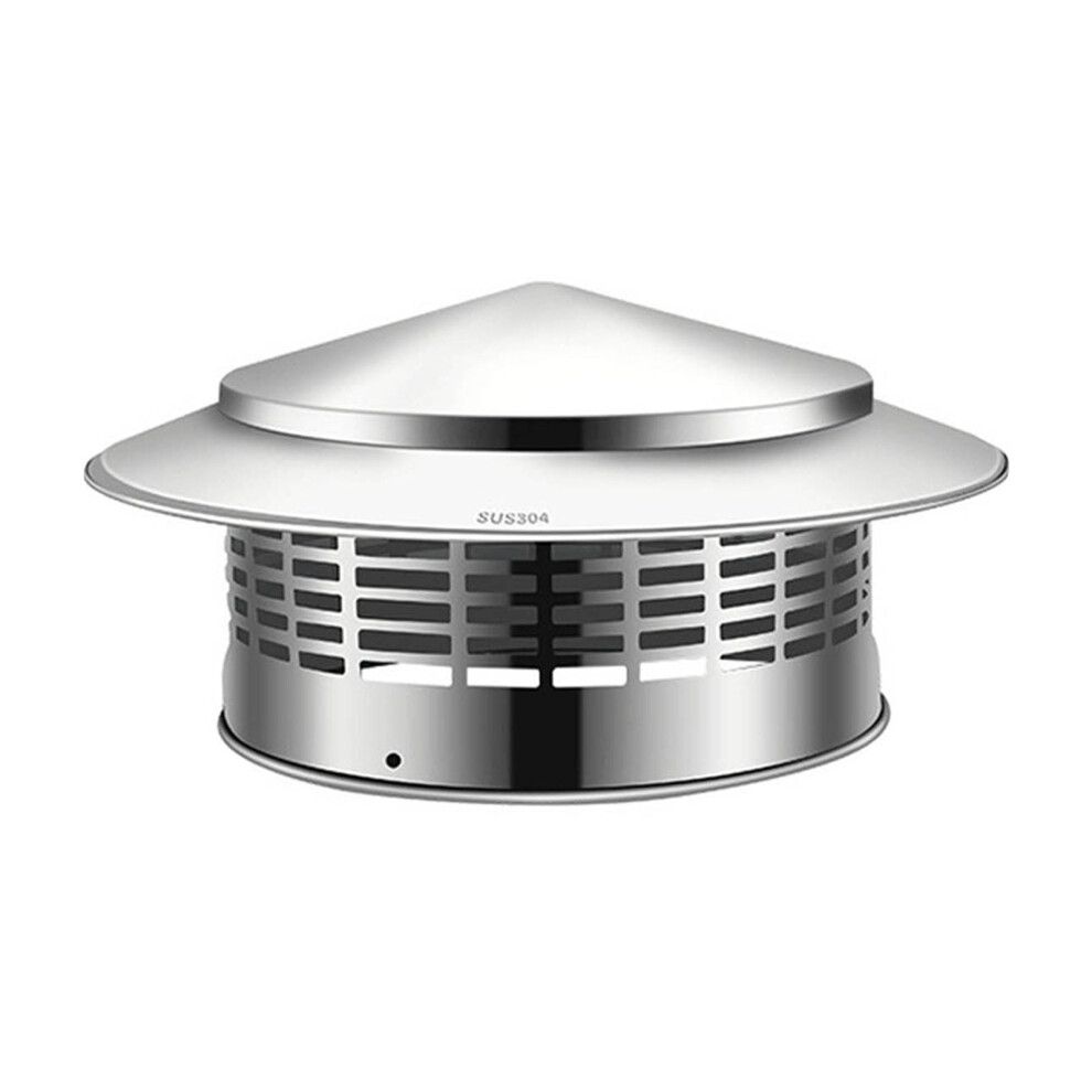 Stainless Steel Chimney Cap, Round Chimney Cover With Screen, Stove Pipe Topper For Exterior Fireplace Flue, Furnace Vent 9130661040945