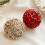 Christmas Ball Ornament Red Glitter 8 cm 6