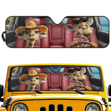 Foldable Windshield Sun Shade for 2007-2023 Jeep Wrangler (TJ/JK/JKU), UV Blocking & Cooling – Compatible with Rubicon/Sahara, 2&4 Door