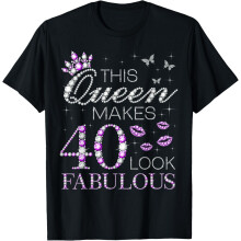 Koszulka Queen Purple z okazji 40. urodzin, 100% bawełny