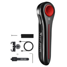 WEST BIKING LED Smart Bremsesensor Baglygte, USB-opladet, Vandtæt, Kompatibel med Racercykler