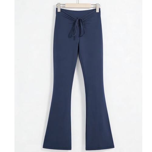 Women's High-Rise Flare Pants Stretch Bootcut Drawstring
