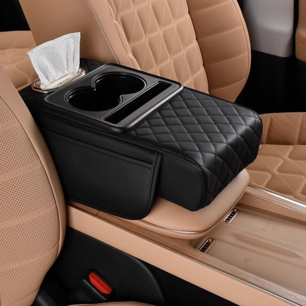 Pu Leather Car Armrest Box Mat Universal 1Pc 962125148602