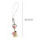 Chaveiro de coelho fofo com laço, flor e coração, pingente para celular. 3