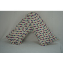 (Pattern #03) Hollow Fiber V Pillow with Free Printed V Pillowcase for Maternity Nursing Back Neck & Shoulder Support In different Colours