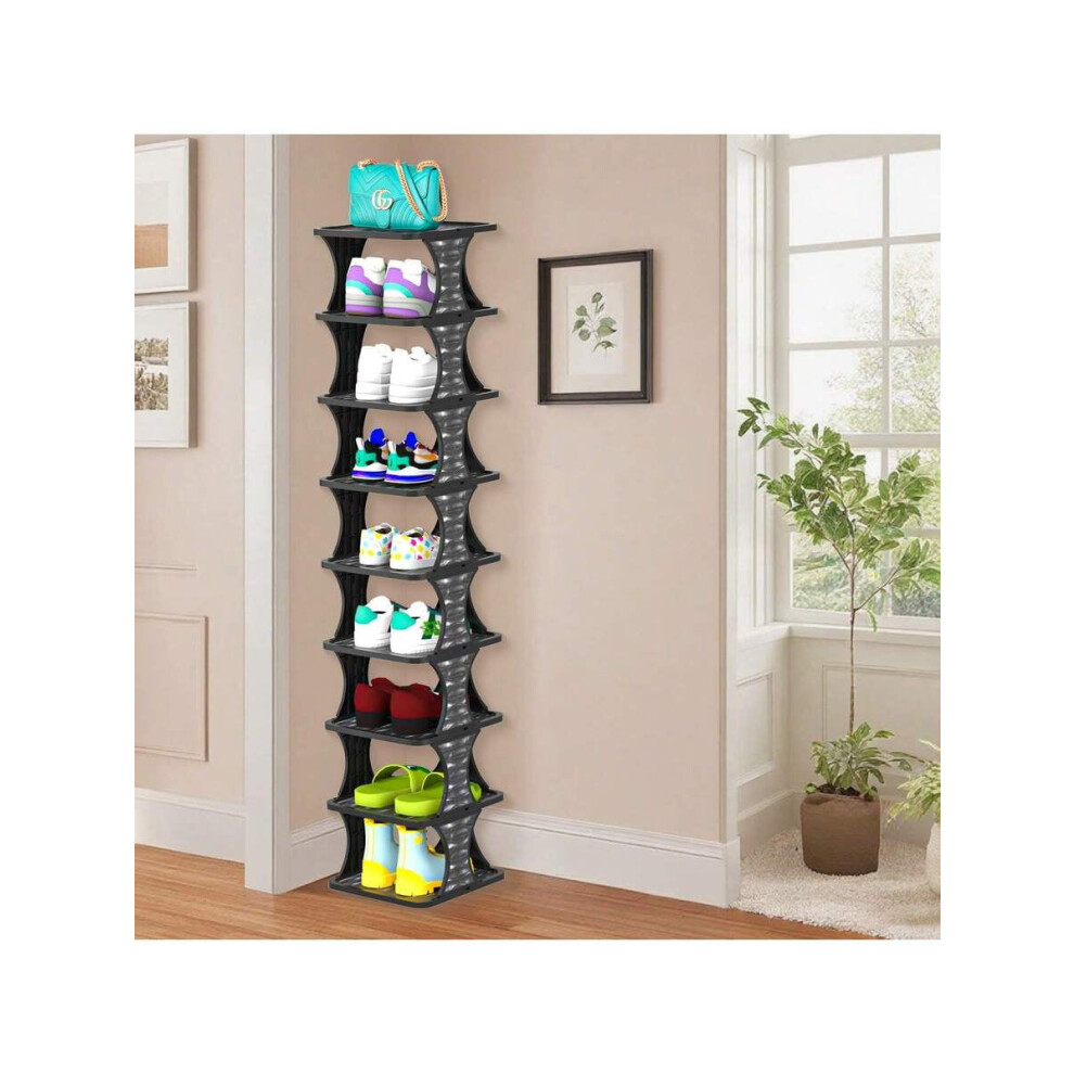 Shoe Rack Plastic Stackable 9-Layer