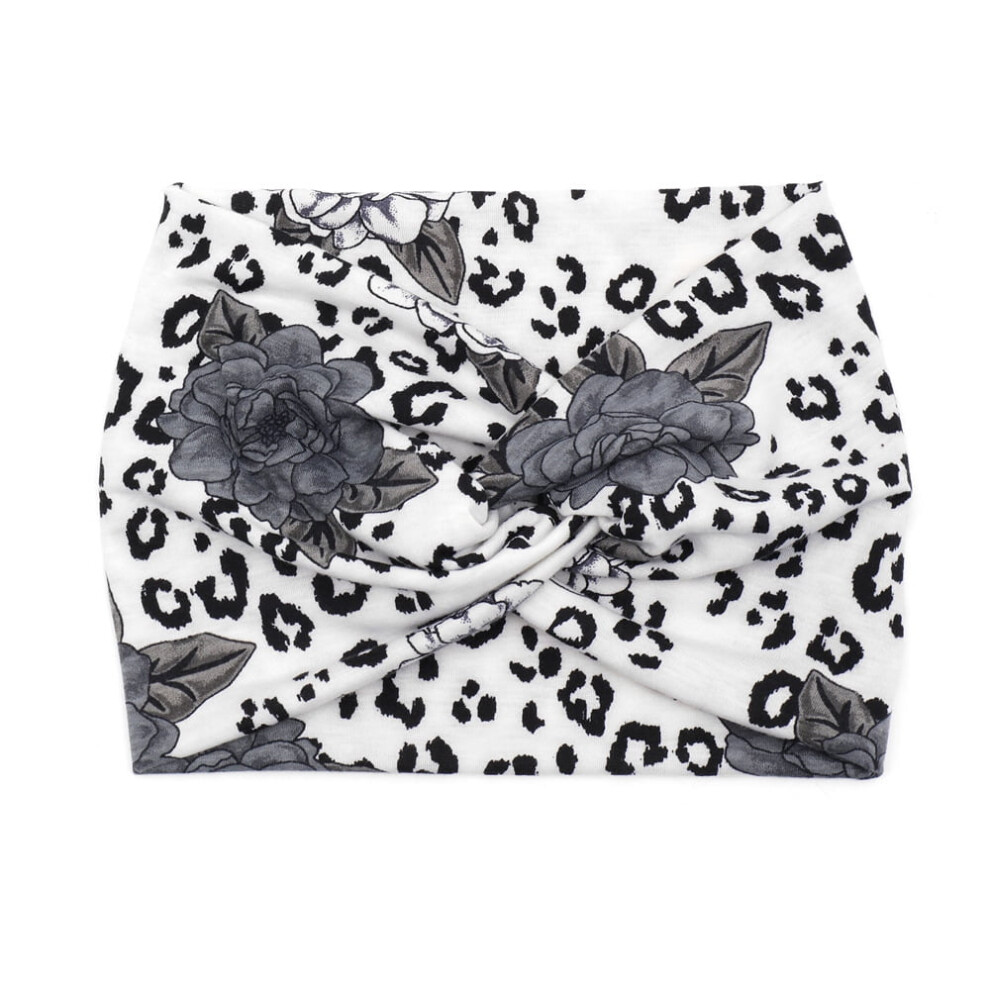 Women's Knotted Elastic Headband Non-Slip Turban Print 1 PC