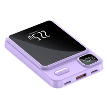 Batería externa magnética de 10000 mAh, carga rápida inalámbrica de 22,5 W con pantalla LED, respaldo de emergencia, compatible con iPhone y