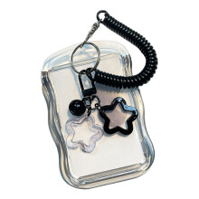 Star Charm Card Holder Card Protector Sleeves Clear Security Card Protector Clear Water Resistant Credit Card Sleeves