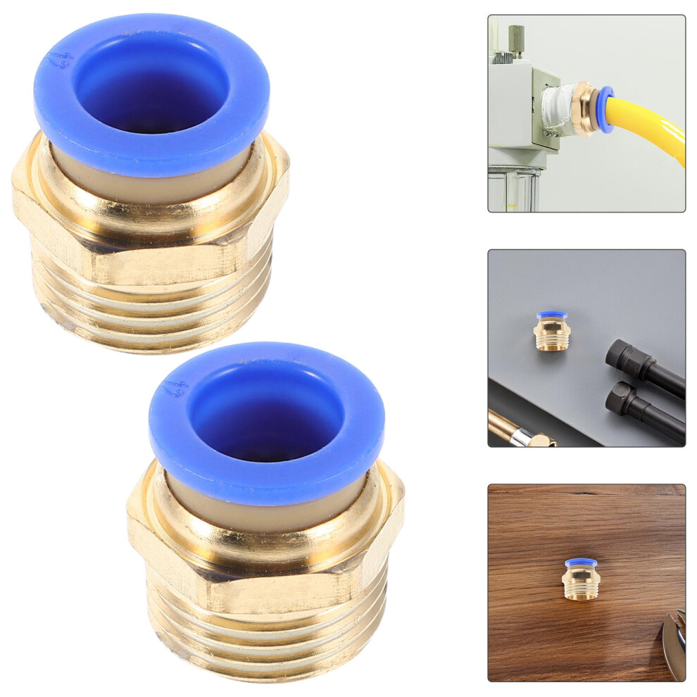 6Pcs Quick Straight Connector Pneumatic Hose Connectors With Copper Thread Quick Fitting Air Tube For Pneumatic Quick Connect 9170372252091