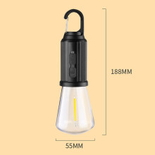 Linterna de camping con energía solar, gancho, luz LED impermeable y recargable por USB, compatible con tiendas de campaña, senderismo, kits de