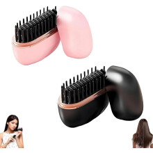 Mini Cordless Rechargeable Straightening Comb, 3-Temp Rapid Heat, Heat-Resistant Shell, Compatible with Travel