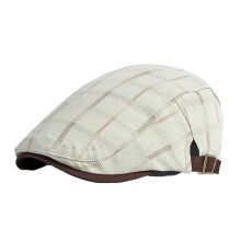Men's British Retro Plaid Peaked Cap Spring Summer 2022