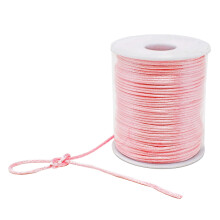 Season Clearance 2Mm Hand-Woven Red Rope 42 Colors, 2Mm X 87 Yards Satin Rattail Shamballa Nylon Macrame Kumihimo String Pink