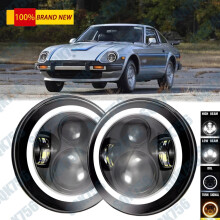 Phares ronds à LED 7 pouces homologués DOT avec feux de jour à halo pour Datsun 280ZX, 240Z et 260Z