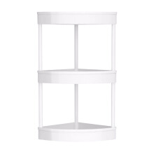 Étagère d'angle à 3 niveaux blanche 22 po x 10,2 po