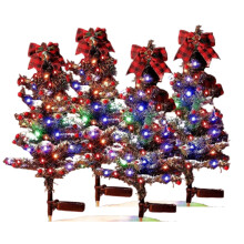 Guirlande lumineuse solaire de Noël extérieure à 20 LED, étanche, compatible avec l'énergie solaire, lot de 4