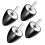 4 Pieces Rubber Damper Isolators W/Threaded Stud Shock Absorber Mounts 30mx30m M8 1