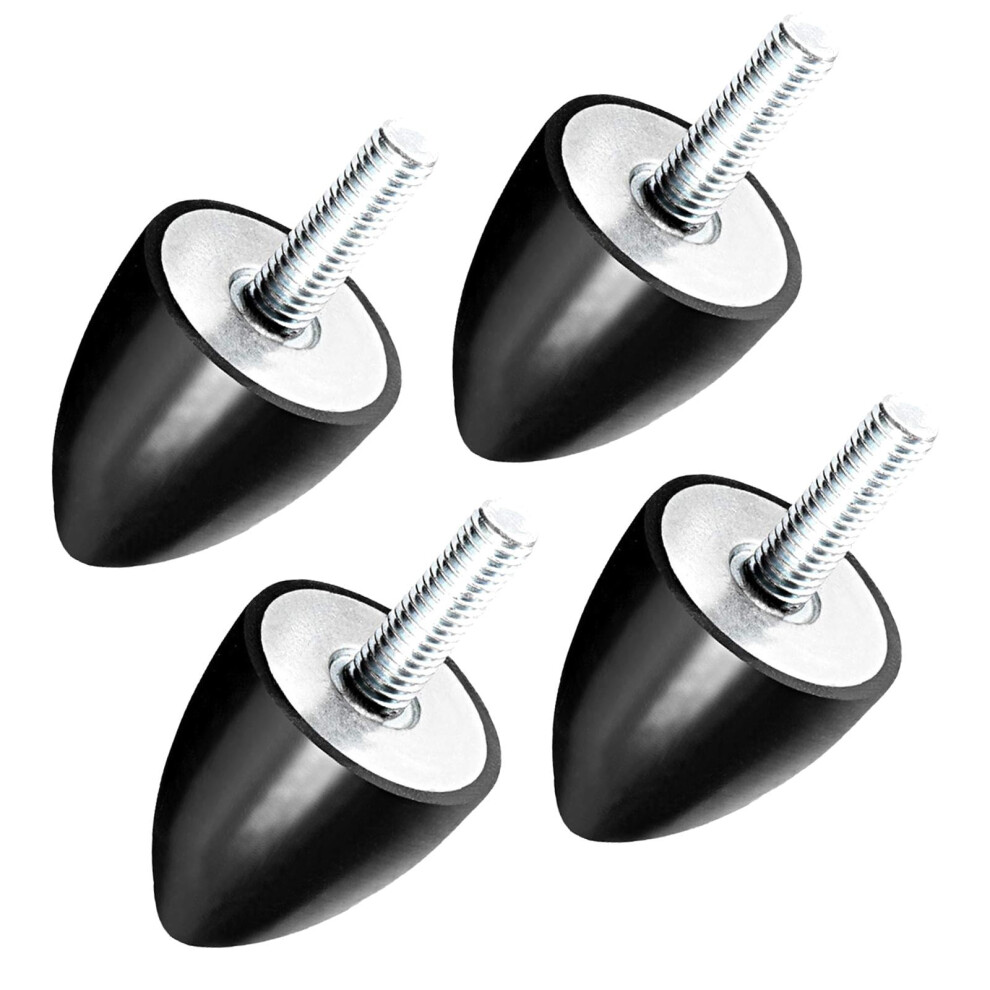4 Pieces Rubber Damper Isolators W/Threaded Stud Shock Absorber Mounts 30Mx30m M8 9170372250424