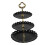 Cake Display Stand Black Plastic Three-Tier 1