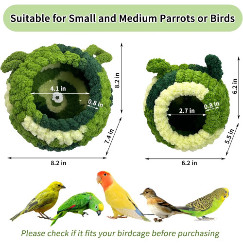 Fluffy Bird Nest Hammock Bed for Small Birds Medium 1
