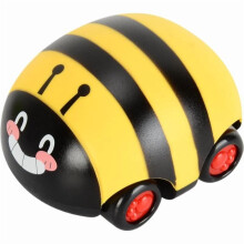 Carr Bréagán Frithchuimilte Gleoite Ladybug – 2-Bhealach Ar Aghaidh/Ar Ais, Feithicil Súgartha Tarraingthe Siar do Pháistí 3-5, Comhoiriúnach