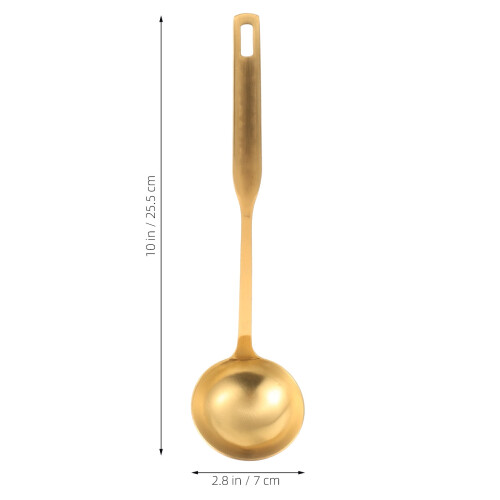 Concha grande de aço inoxidável de 25 cm (10 polegadas), ideal para servir sopas, molhos e muito mais. 1 unidade. 1