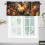 Ρουστίκ σκαμπό παραθύρου Rooster Window Valance 54x18in, σε στυλ αγροικίας με κοτόπουλα και 2