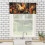 Ρουστίκ σκαμπό παραθύρου Rooster Window Valance 54x18in, σε στυλ αγροικίας με κοτόπουλα και 3