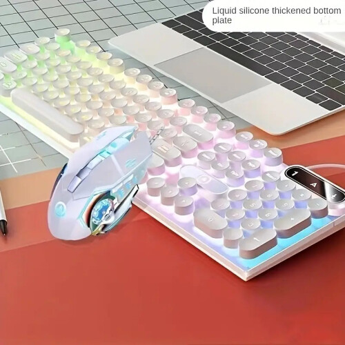 Ultimate Gaming and Office Keyboard and Mouse Set with Mechanical Touch and Headset - Wired 2