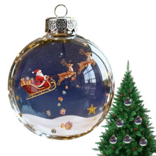 Clear Christmas Bulbs Ornaments for Tree Decoration – Compatible with Holiday, Wedding, Birthday & Winter Celebrations