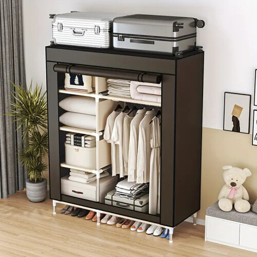 Modern Clothes Storage Wardrobe with Dustproof Cover 1