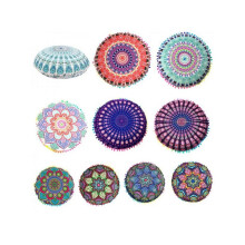 Large Mandala Floor Pillows Round Bohemian Meditation Cushion Cover Pouf