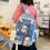 5pcs Cute Backpack Set for School Teens Plushies Kawaii Backpack with Accessories 5