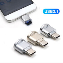 1Pc Type C Card Reader Mini Metal USB 3 1 Micro Secure Digital TF Memory Type C Card Reader OTG Adapter